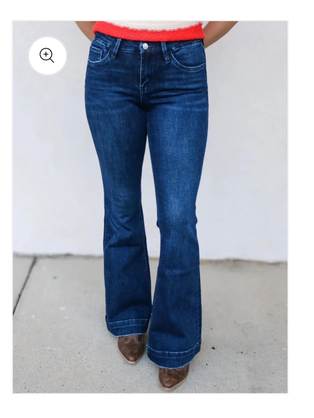 Lovervet by Vervet dark wash flare jeans size 3/26